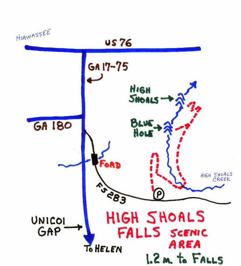 To reach Indian Grave Gap from the north, take USFS 283, passing a great hike to two waterfalls, to junction with USFS 79.  Courtesy elversonhiker@yahoo.com